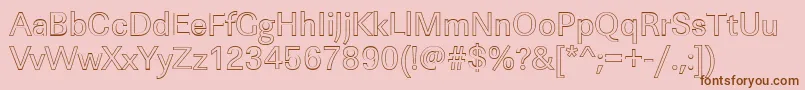 LinearouRegular Font – Brown Fonts on Pink Background