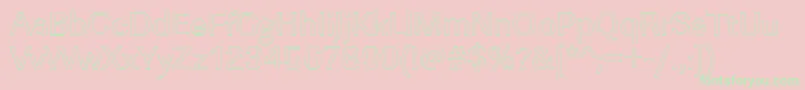 LinearouRegular-Schriftart – Grüne Schriften auf rosa Hintergrund