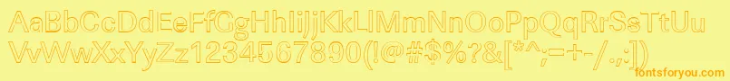 LinearouRegular Font – Orange Fonts on Yellow Background