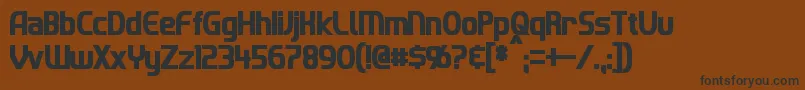 ImakiCondensedBold Font – Black Fonts on Brown Background