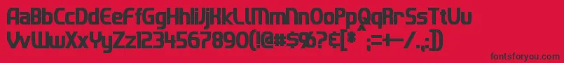 ImakiCondensedBold Font – Black Fonts on Red Background