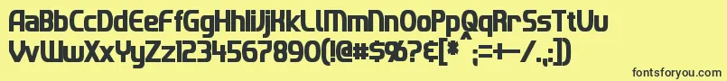 ImakiCondensedBold Font – Black Fonts on Yellow Background