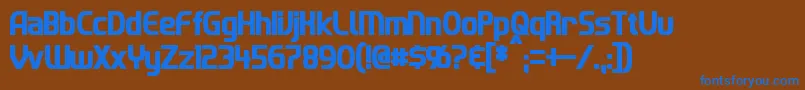 Шрифт ImakiCondensedBold – синие шрифты на коричневом фоне