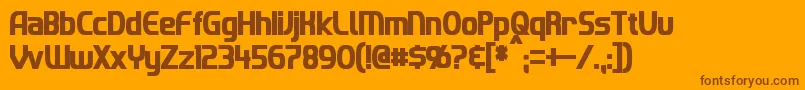 ImakiCondensedBold Font – Brown Fonts on Orange Background