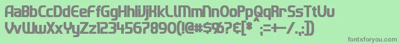 ImakiCondensedBold Font – Gray Fonts on Green Background