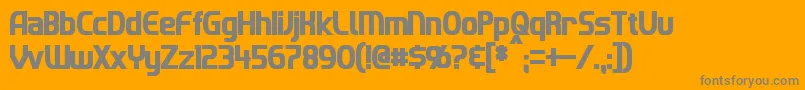 ImakiCondensedBold Font – Gray Fonts on Orange Background
