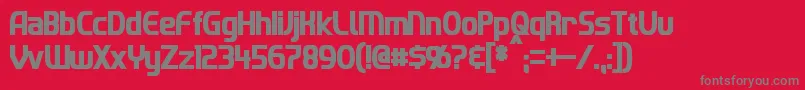 フォントImakiCondensedBold – 赤い背景に灰色の文字