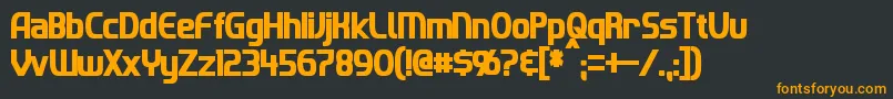 ImakiCondensedBold Font – Orange Fonts on Black Background