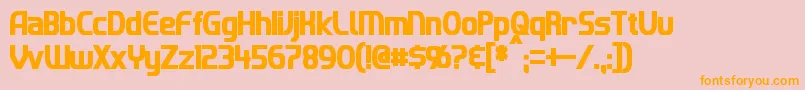 ImakiCondensedBold Font – Orange Fonts on Pink Background