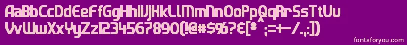 ImakiCondensedBold Font – Pink Fonts on Purple Background