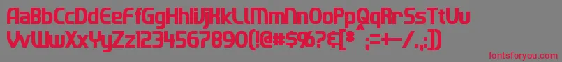 ImakiCondensedBold Font – Red Fonts on Gray Background