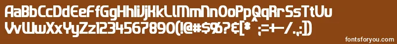 ImakiCondensedBold Font – White Fonts on Brown Background