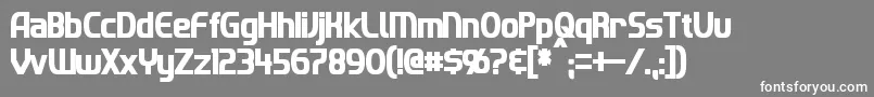ImakiCondensedBold Font – White Fonts on Gray Background