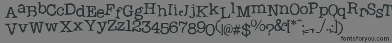 Шрифт Probsecretary1 – чёрные шрифты на сером фоне