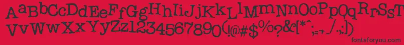 Probsecretary1 Font – Black Fonts on Red Background