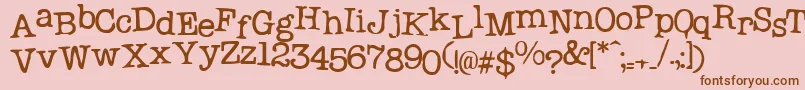 Probsecretary1 Font – Brown Fonts on Pink Background