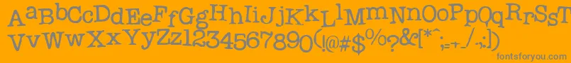 Probsecretary1 Font – Gray Fonts on Orange Background