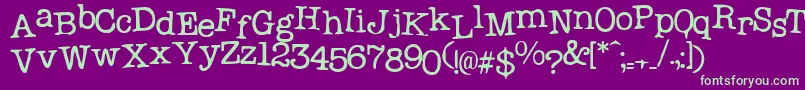 Probsecretary1 Font – Green Fonts on Purple Background