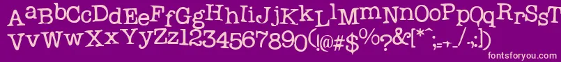 Probsecretary1 Font – Pink Fonts on Purple Background