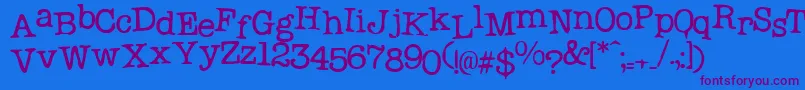 Probsecretary1 Font – Purple Fonts on Blue Background