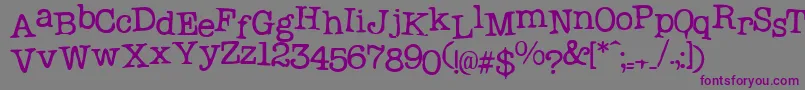 Шрифт Probsecretary1 – фиолетовые шрифты на сером фоне