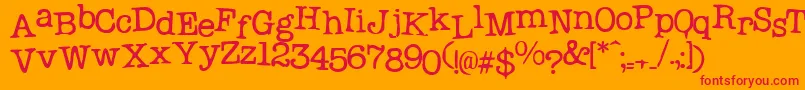 Probsecretary1 Font – Red Fonts on Orange Background