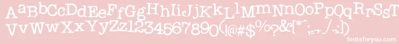 Probsecretary1 Font – White Fonts on Pink Background