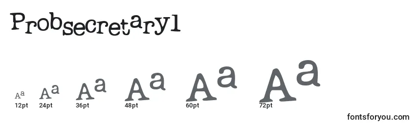 Размеры шрифта Probsecretary1