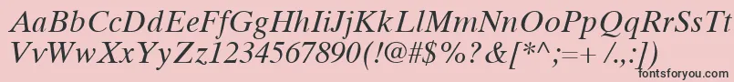 More about TimesTenCyrillicInclined Font TimesTenCyrillicInclined Font – Black Fonts on Pink Background