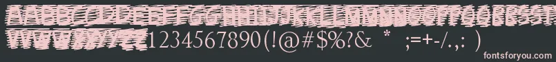 CrossOut Font – Pink Fonts on Black Background