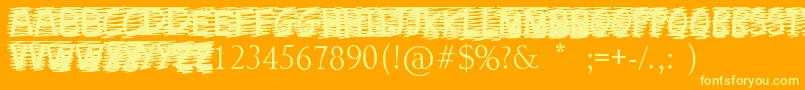 CrossOut Font – Yellow Fonts on Orange Background