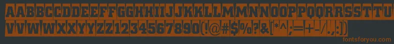 ACitynovattlcmsp Font – Brown Fonts on Black Background