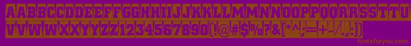 ACitynovattlcmsp-fontti – ruskeat fontit violetilla taustalla