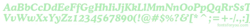 CooperlightcbtBolditalic Font – Green Fonts on White Background