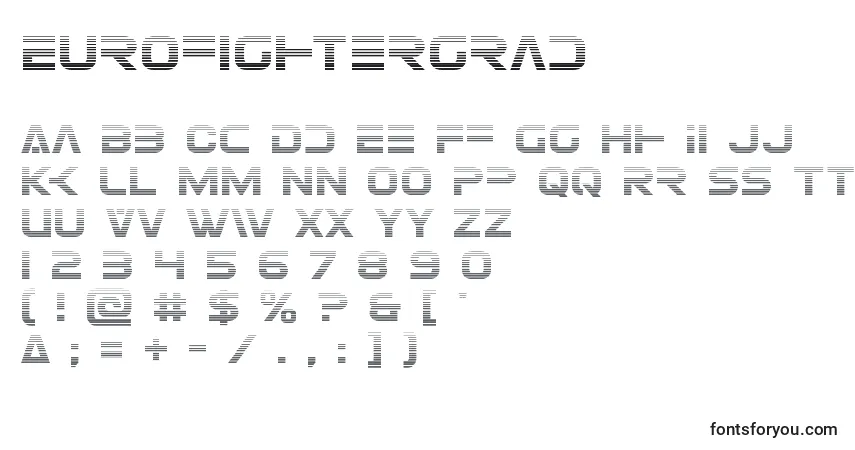 Fuente Eurofightergrad - alfabeto, números, caracteres especiales