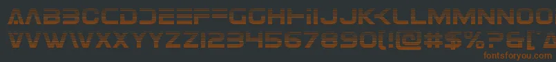 Eurofightergrad-fontti – ruskeat fontit mustalla taustalla