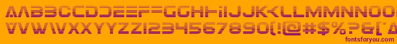 Eurofightergrad Font – Purple Fonts on Orange Background