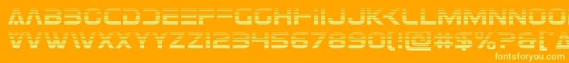 Eurofightergrad Font – Yellow Fonts on Orange Background