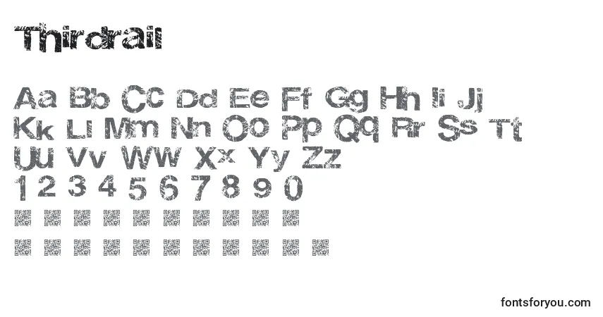 Thirdrail-fontti – aakkoset, numerot, erikoismerkit