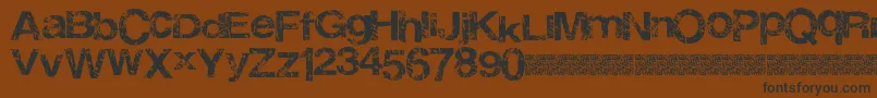 Thirdrail Font – Black Fonts on Brown Background