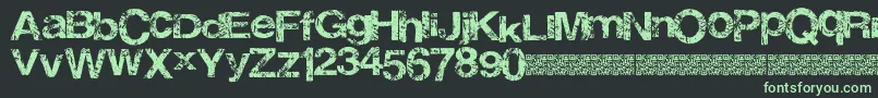 Thirdrail Font – Green Fonts on Black Background