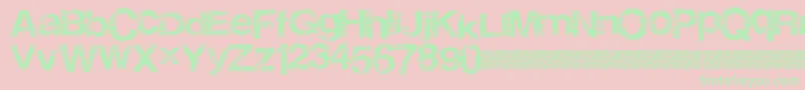 Thirdrail Font – Green Fonts on Pink Background