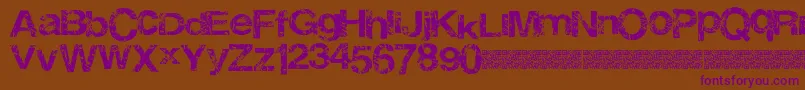 Thirdrail Font – Purple Fonts on Brown Background