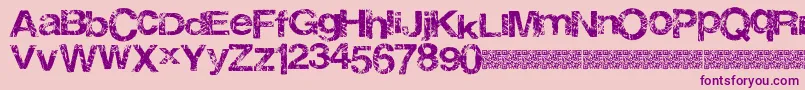 Thirdrail Font – Purple Fonts on Pink Background