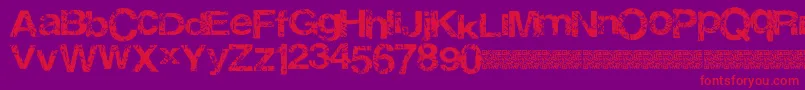 Thirdrail Font – Red Fonts on Purple Background