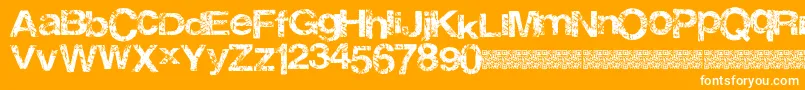 Thirdrail Font – White Fonts on Orange Background