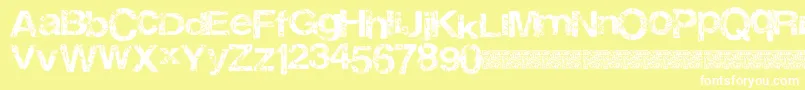 フォントThirdrail – 黄色い背景に白い文字