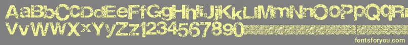Thirdrail Font – Yellow Fonts on Gray Background
