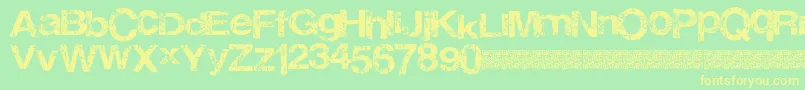 Thirdrail Font – Yellow Fonts on Green Background