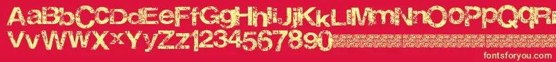 Thirdrail Font – Yellow Fonts on Red Background